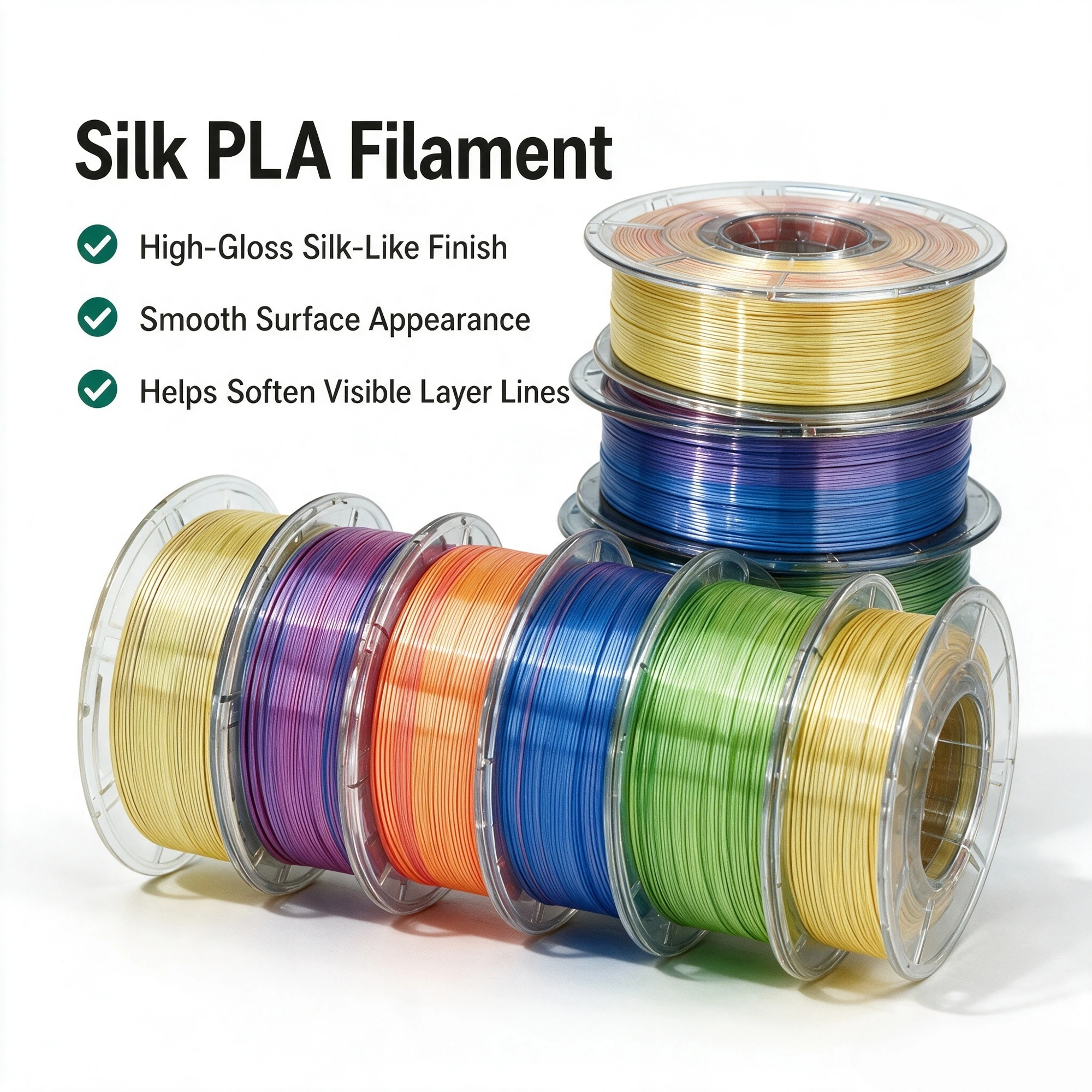 Filament PETG · Soie · Bicolore · 1.75mm · 1KG