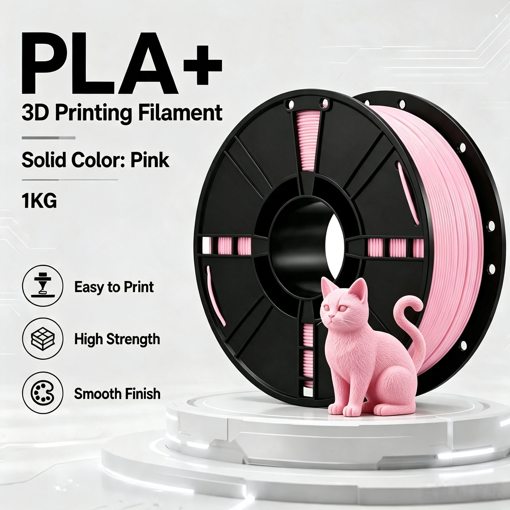 Filament PLA+ · Rosa · 1.75mm · 1KG