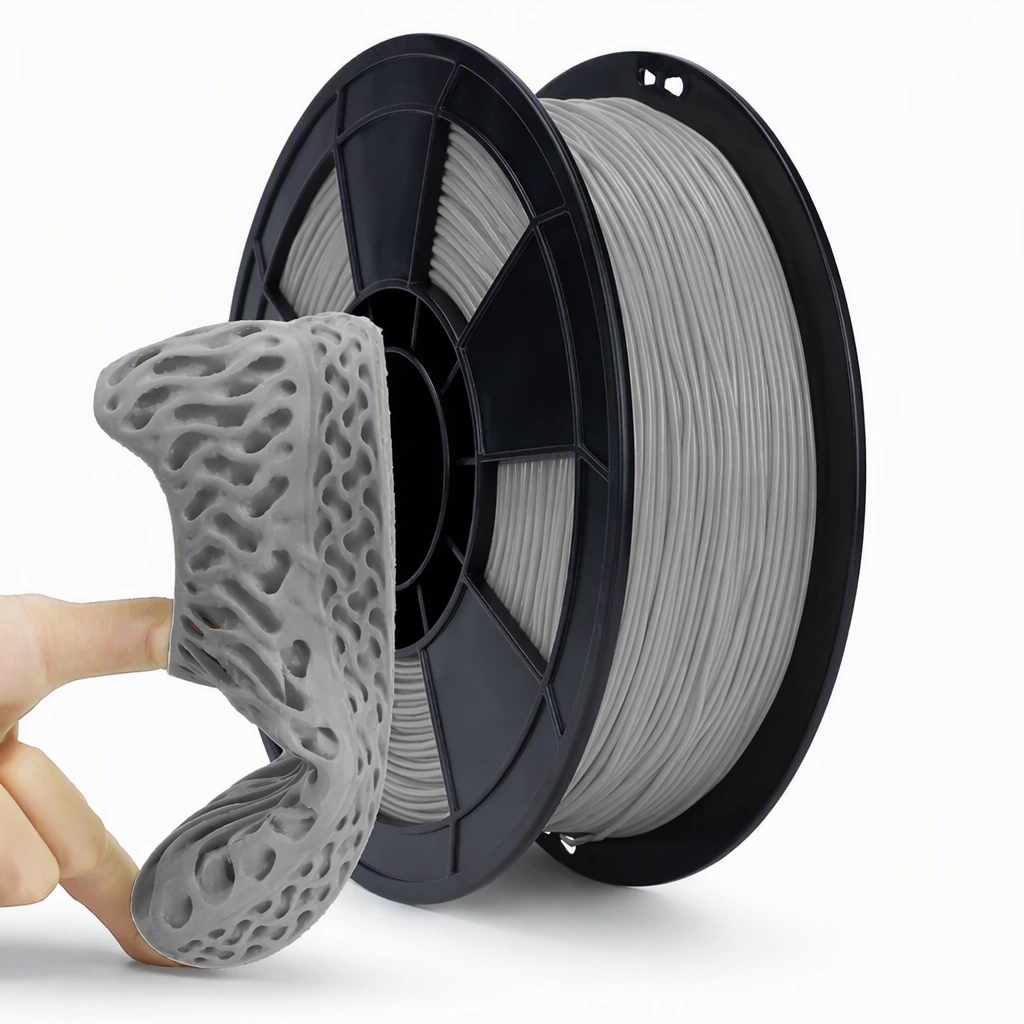 OEM Service TPU 95A Filament 1.75mm 1kg, Custom Flexible 3D Printer Consumables for Footwear and Industrial Prototypes