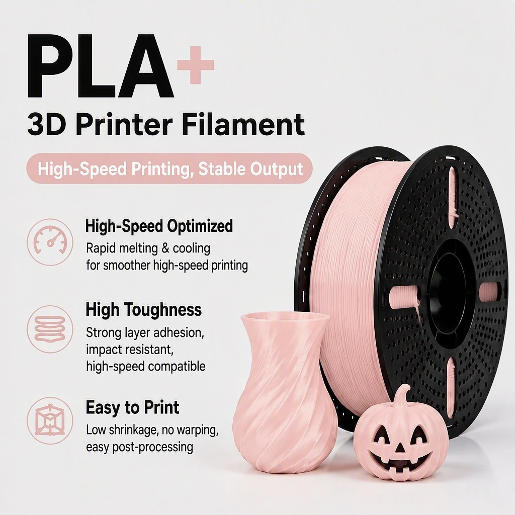 Filament PLA+ · Zijde · Roze · 1.75mm · 1KG