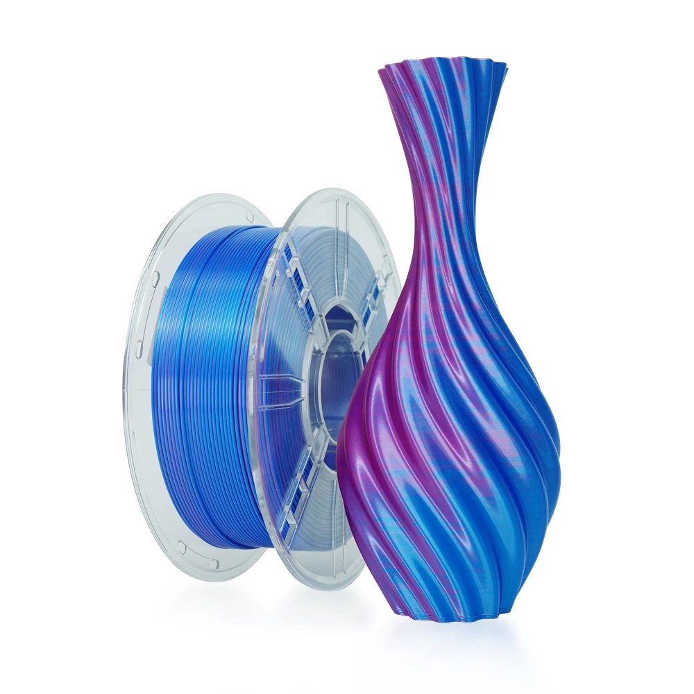 PLA Silk 3D Printer Filament 1.75mm 2.85mm 3.5mm 1kg Spool Silky Shine FDM Printing Material Consumables Printing Temp 190-220°C